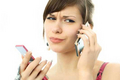 cell phone woman art