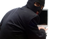 Man in mask security threat