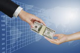 Hand money image